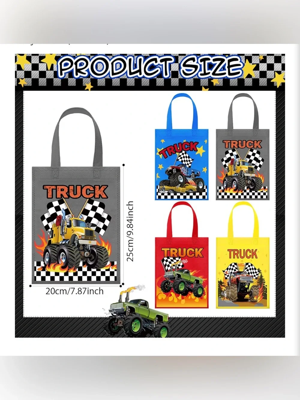 Monster Truck Gift/ Party Favor Bags 🏁